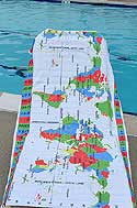 World Time Zones super microfiber travel towel