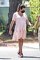 lea michele cradles baby bump walk with zandy reich 02